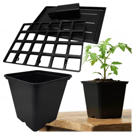 24 szt Doniczki 9x9x9,5 cm...