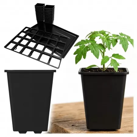 24 szt Doniczki 9x9x13 cm +...