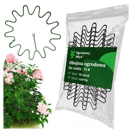 Obejma do roślin Czarna 10...